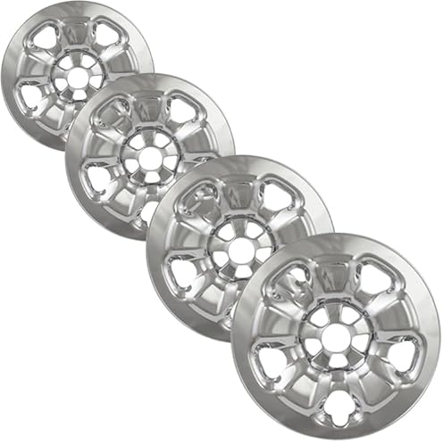 MotorUp America 17 inch Chrome ABS Wheel Skins Set Compatible with 2014-2017 Jeep Cherokee Sport, 2019 Cherokee Latitude & Impostors for 9128 Wheel Series