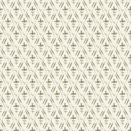 Heroad Peel and Stick Wallpaper Green Floral Contact Paper Farmhouse Rustic