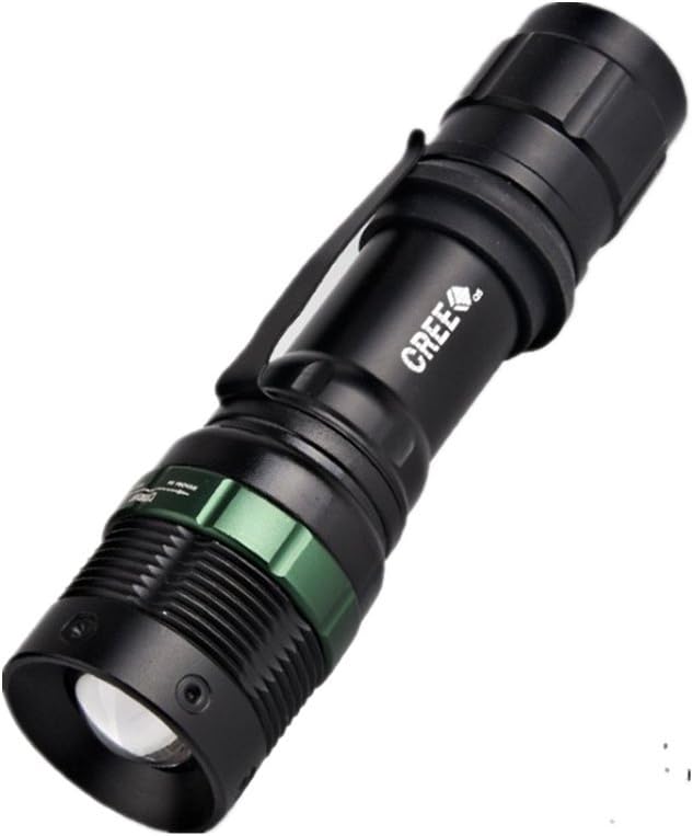 BoJo Mini Bright LED Handheld Flashlight, Water Resistant, Zoomable, Pocket-Sized Torch with 800 Lumens CREE LED and 3 Light Modes for Camping, Hiking and Emergency Use