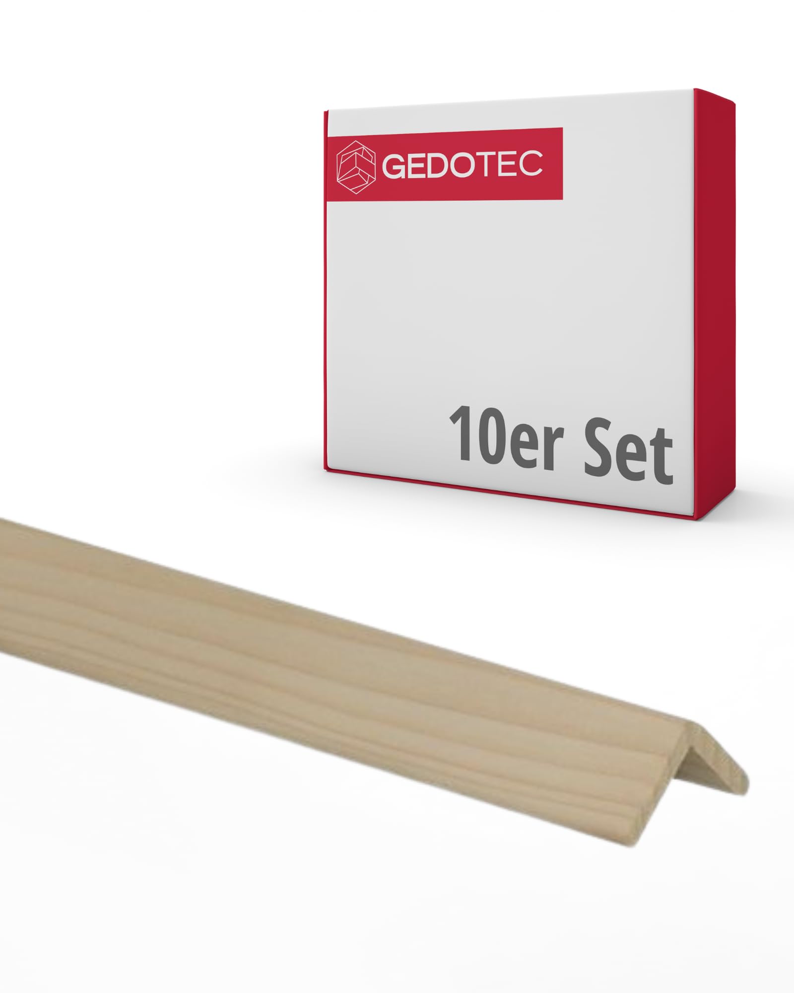 Gedotec Listones de madera - Tablas de madera para construir listones angulares de madera de 100 cm | 10 unidades de 15 x 15 mm | Basic | perfil angular versátil y madera para manualidades de