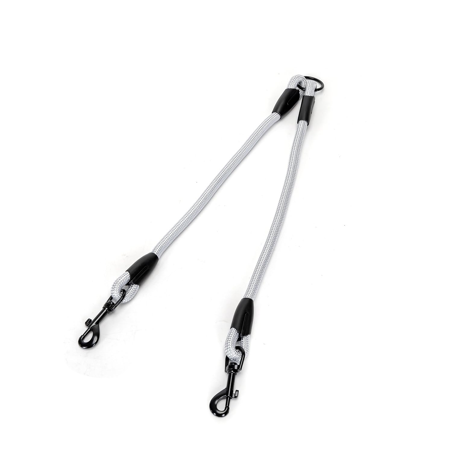 Double Dog Leash, Durable, Adjustable and Ergonomic, Ideal for Multiple Pet Walks or Shared Training, Monochrome