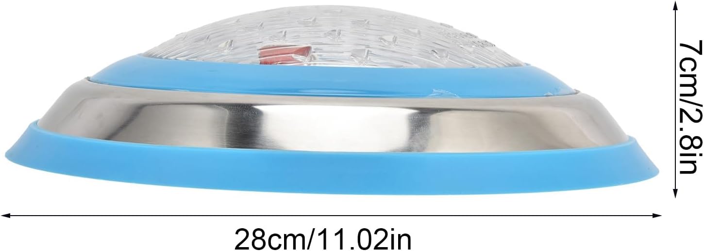 Garosa AC12V LED Stainless Steel White Light Swimming Pool Light IP68 Waterproof Underwater Wall Lamp Fits for Hotel Swimming Pool/Aquarium/Pool Lighting(54W)