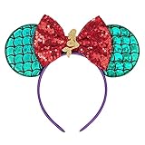 Eisyaa Mouse Ears Bow Headbands, Sequin Minnie Ears Headband Glitter Party Princess Decoration...