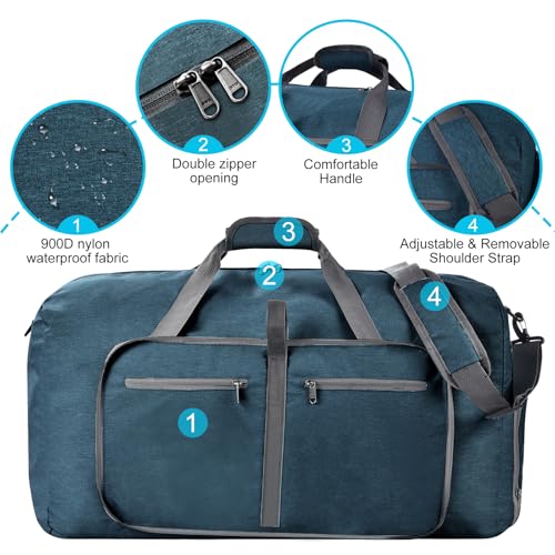 Image of Felipe Varela Foldable Duffle Bag for Travel Weekend Overnight Gym Camping
