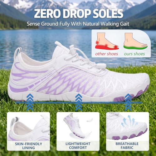 Image of ELETON Barefoot Shoes Women Men Hiking Water Shoes Wide Toe Box Zero Drop