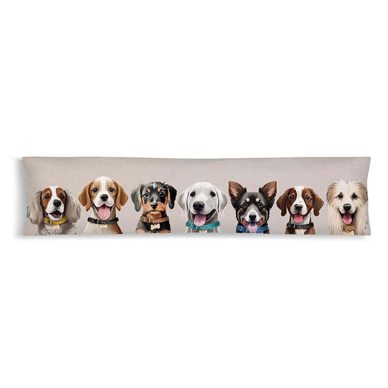 Heattreats Beige Dog Lovers Draught Excluder Door Draft Stopper