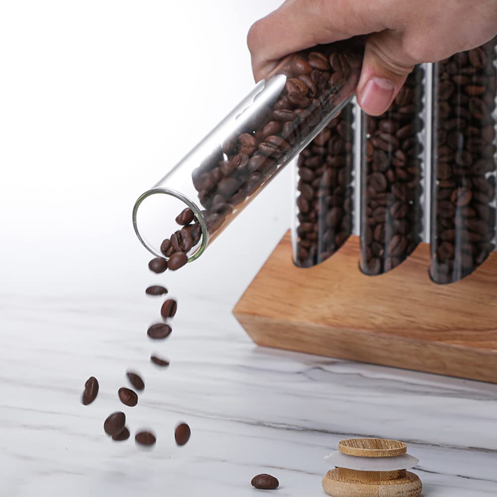 Amazon｜スパイスラックオーガナイザー、5つのガラス瓶、密封された