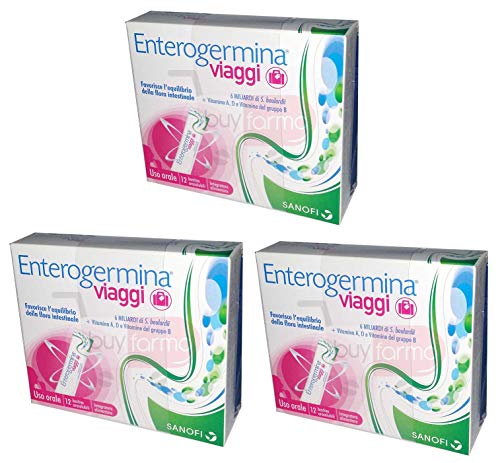 3 x enterogervullingen voor op reis, voedingssupplementen voor melkproducten, 36 zakken voor SanOFI