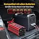TAGEEBLU 4000W Reiner Sinus Wechselrichter DC 12V auf AC 230V Spannungswandler, Wechselrichter für Fahrzeuge mit Alligatorclip, 2 AC Steckdose und LCD Bildschirm