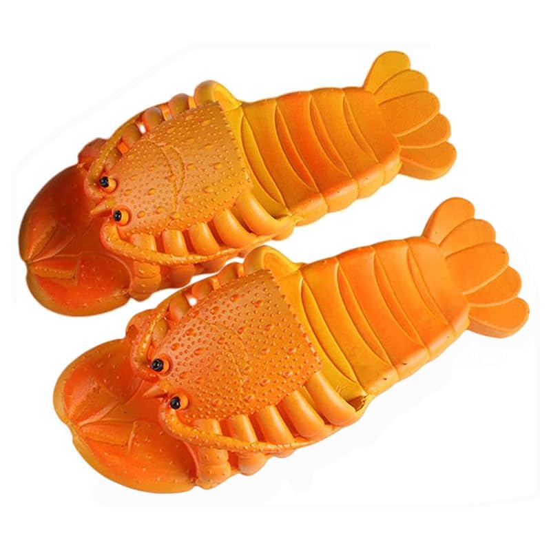 Fashion creative cartoon shoes,Funny Lobster Slides Sandals, Unisex,Casual Non Slip Shoes, Open Toe Shoes For Outdoor Beach, Spring And Summer