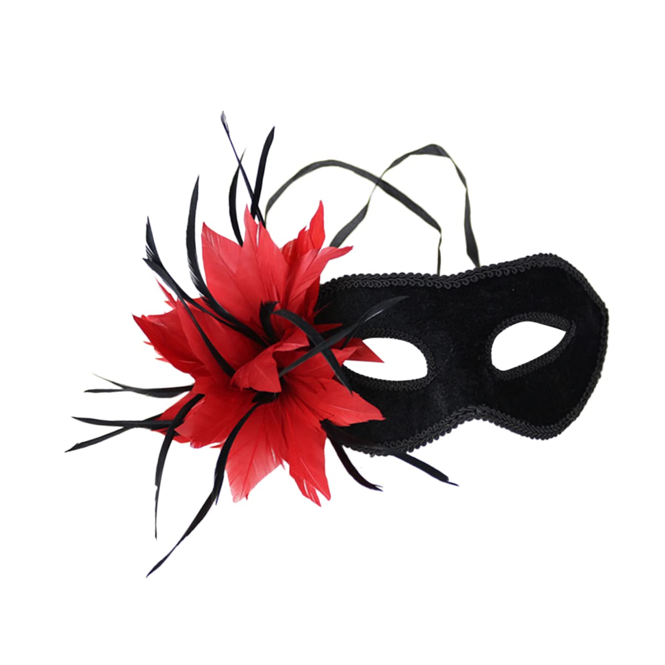 LIFKOME Fancy Dress Carnival Mask Women's Masquerade Ball Masks for Couples Ms1061 Red Mask