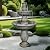 ourrco Garden Rustic Outdoor Floor 2-Tier Water Fountains 48.4" H Classical Flowerpot Shape Top Concrete Fountain and Waterfalls for Outdoor, Garden, Backyard, Porch, Deck, Patio