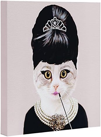 Deny DesignsCoco De Paris Hepburn Cat Art Canvas, 24" x 30"