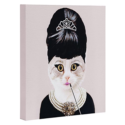Deny DesignsCoco De Paris Hepburn Cat Art Canvas, 24" x 30"