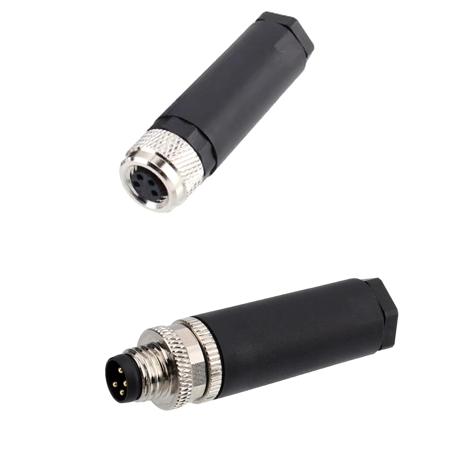 HangTon M8 5 pin Male Female Cable Connector, Solder, 12V DC 3A, Waterproof