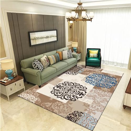 RUGMRZ Outdoor Teppich 160X240Cm Kinderzimmer Junge Blau Weicher Und Langlebiger XXL-Teppich Mit Modernem Druckmuster Für Wohnzimmer, Sofa, Schlafzimmer Nachttisch