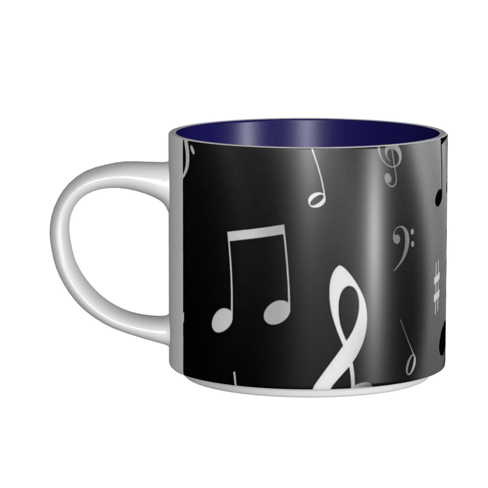 Musica stampata grande capacità tazze in ceramica tazza di caffè