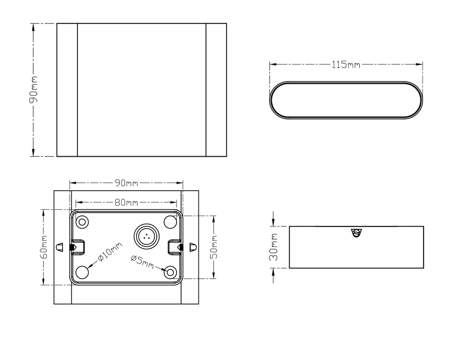 Lampada da parete a LED per esterni con Up and Down Light in antracite – in set da 2 – versatile illuminazione per esterni per casa e giardino