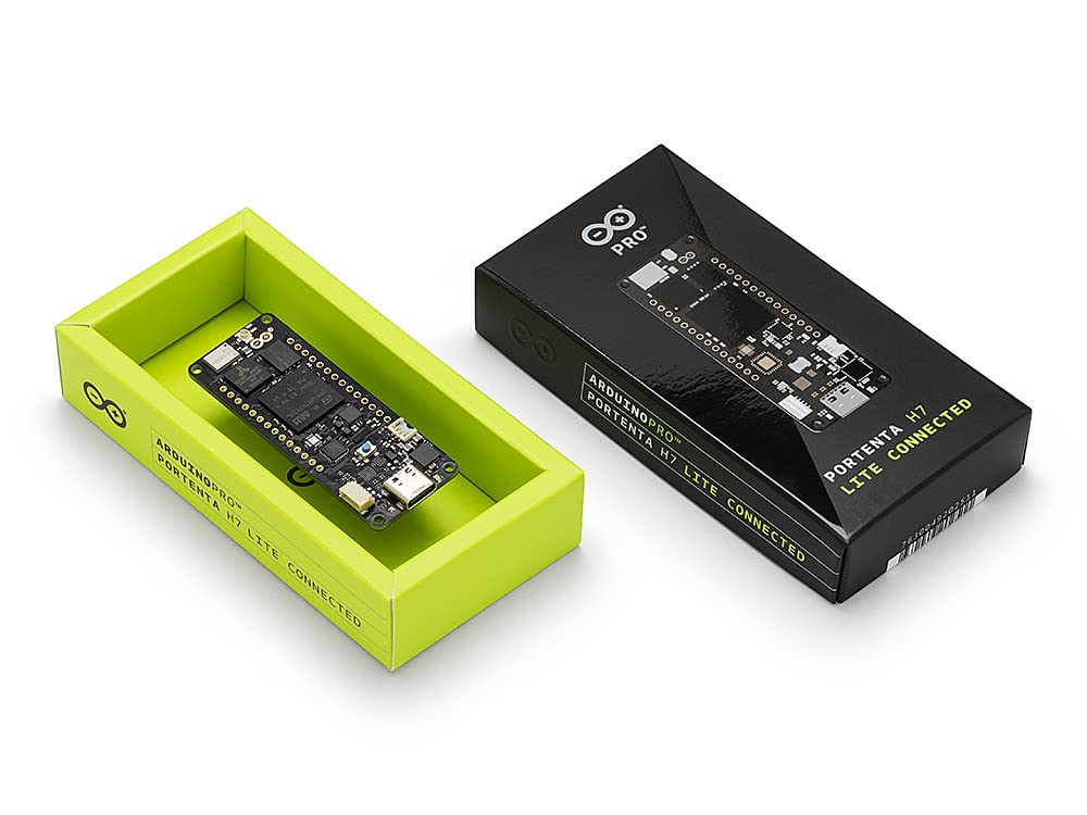 Arduino Portenta H7 Lite Connected [ABX00046] - Dual-Core-Mikrocontroller mit ARM Cortex-M7 und M4, integrierte Konnektivit�t f�r IoT-, KI- und Edge-Anwendungen