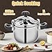 GXFCHYL 7L Stainless Steel Pressure Cooker Pressure Canner Rice Cooker Pressure 60Kpa Quick Cooking Pressure Pot Suitable for Induction Stove, Electric Stove, Gas Stove
