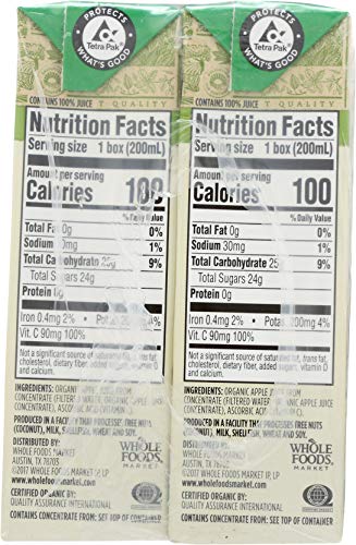 Image of 365 By Whole Foods Market, Featuring Wild Kratts, Organic 100% Juice From Concentrate, Apple (6.75 Fl Oz Boxes), Total 108 Fl Oz, (Pack of 16)