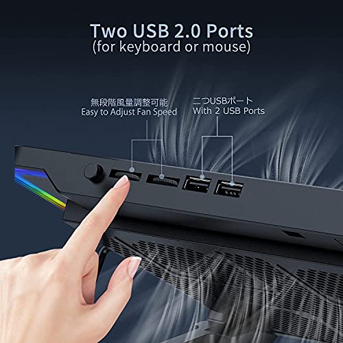 AOYATEC-Laptop-Cooling-Pad-with-6-Quiet-LED-Fans-RGB-Light-Laptop-Cooler-Stand-with-Dual-USB-20-Portsfor-12-17-Inch-LaptopWind-Speed-AdjustableCooling-Fan-for-Notebook-Gaming-Laptop