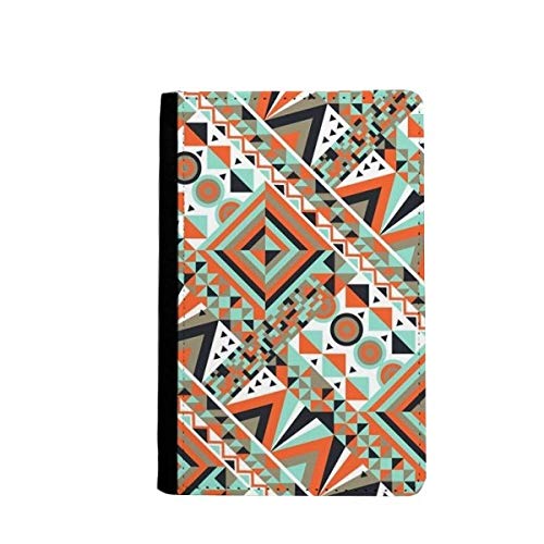 Porte-passeport carré au motif géométrique au design texturé haut de gamme