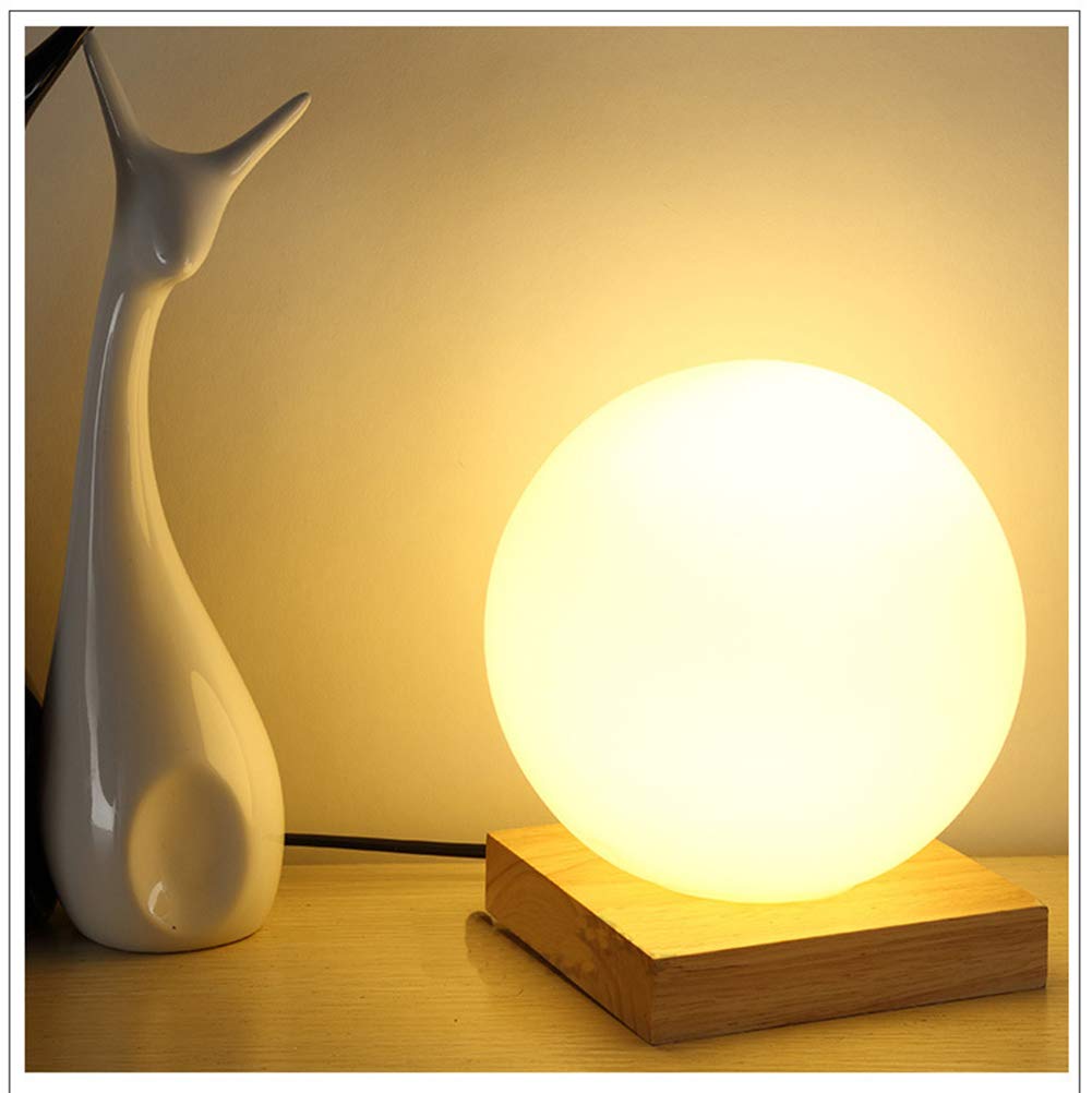 U-ben-FJS018 LED Table Lamp Bedside Table Lamp Ball Glass Table Lamp Creative Night Light