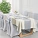 Manyshofu 4Pcs Satin Silver Table Runner - 12 x 108 Inch Long Size, Party Table Runner Decor Bright & Smooth Wedding Decorations Table Runners for Banquet Chef Birthday Buffet Dinner Graduations