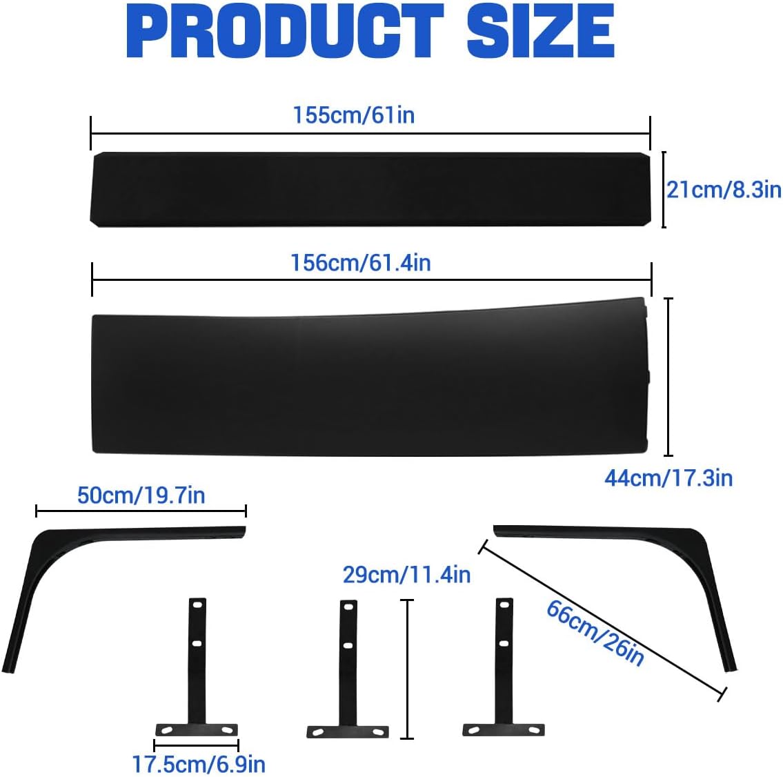 Cab Cabin Lower Sleeper Fairing for Volvo VNL 1997-2017, Large Left Driver Side, Includes Brackets
