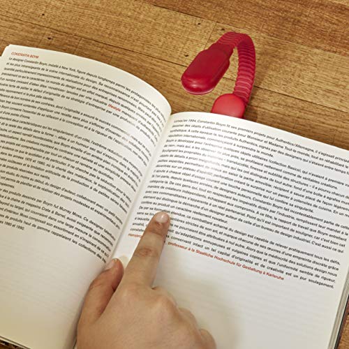 Image of Kikkerland Rechargable Booklight Red