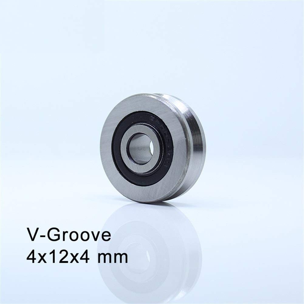 V041204 V Groove Sealed Ball Bearing 4x12x4mm Pulley Wheel Bearings V2/0.5 Guide Track Rlooer Bearing