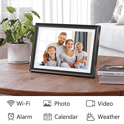 Dragon Touch WiFi Digital Picture Frame 10 inch IPS Touch Screen HD Display 1920x1200, 16GB Storage, Auto-Rotate, Share Pictures via App, E-Mail, Cloud - Classic 10 FHD
