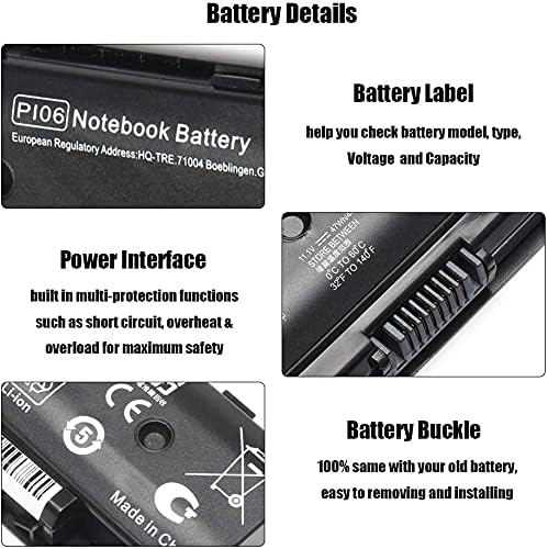 Miniatura 2 de Batería para portátil P106 P109 710416-001 710417-001 para HP Envy, Pavilion TouchSmart 14 15 17 Series 14-E000 15-E000 15t-E000 17-E000 17-E100