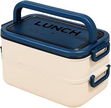Ta nabilir Yemek Kab  2 Katl  Lunch Box Diyet Beslenme Kutusu Saklama Kab   atal Ka kl  Sefer Tas  lacivert