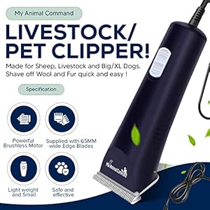 Professional Doglivestock Clippers Lightweight but Powerful Due to Our Innovative Brushless Motor Thick Coats Trimmer for Large and Xl Dogs Sheep Horses and Farm Animals  Cucciolini Doodles Professional doglivestock clippers lightweight but powerful due to our innovative brushless motor thick coats trimmer for large and xl dogs sheep horses and farm animals   cucciolini doodles