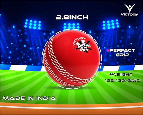 Image of Victory T-20 Synthetic Cricket Ball for Tournament and Street Match - Wind Ball (Red)
