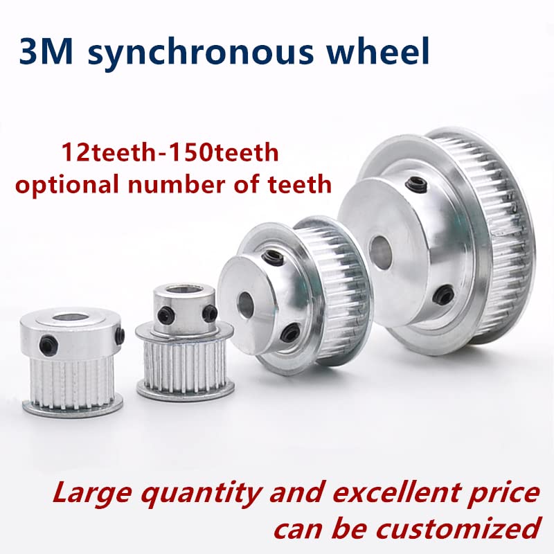 1/2/3/4/5 piezas 75 dientes HTD 3M polea síncrona 3m polea de distribución ancho 11mm 75T 3M correa de distribución HTD3M diámetro del engranaje de la polea 5mm-25mm(12mm,4pcs)