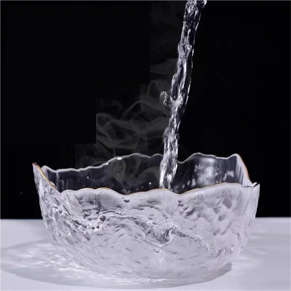 Tazón grande de vidrio multifuncional Tazón de vidrio for mezclar Tazón de almacenamiento de vidrio Fácil de limpiar Durable y adecuado for preparar ingredientes Sostener frutas y mezclar ensaladas Ma