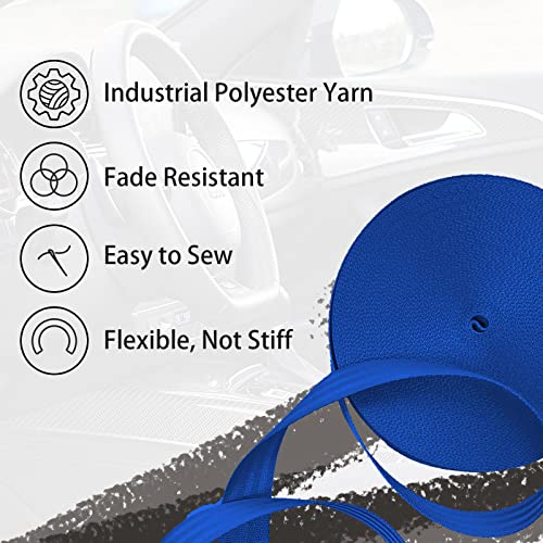 Image of Polyester Webbing Strap 16+Colors - 1 inch&1.5 inch&1.9 inch - 16.5 25 33 55 Yards Heavy Duty Webbing Roll, Flat Webbing Strap for Indoor&Outdoor Gear, Climbing, DIY Crafting, Repairing