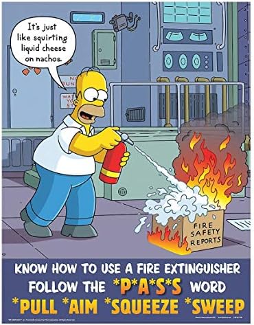 Safetyposter.Com Simpsons Safety Poster, English, 11″ x 17″, 1 EA – S1117-LWS