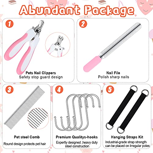 Pet Grooming Hammock for Cats & Dogs Hanging Harness Pet Supplies Kit with Nail Clippers Trimmer, PET Comb, Nail File… - Image 4