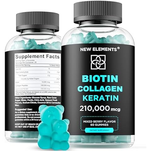 Biotin Gummies with Keratin & Collagen Peptides - Advanced Supplement for Hair Growth Treatment for Men & Women Hair Skin and Nails Vitamins – Biotin 10000mcg | Keratin 100000mcg | Collagen 100000mcg Cover
