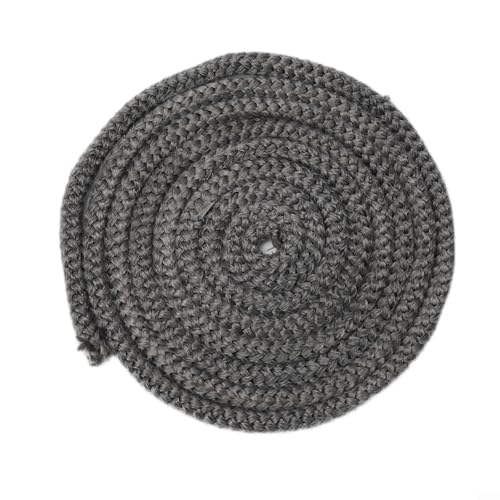 Caswynlife Cuerda de sellado de puerta de estufa de leña de 12 mm y 2 m para quemador de leña, compatibilidad con estufas de pellets y hornos, junta de fibra de vidrio para una retención eficiente del