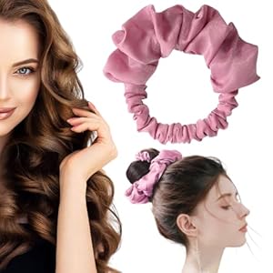 Ceoyiler Heatless Curling Scrunchie Lockenwickler (Rosa 2)