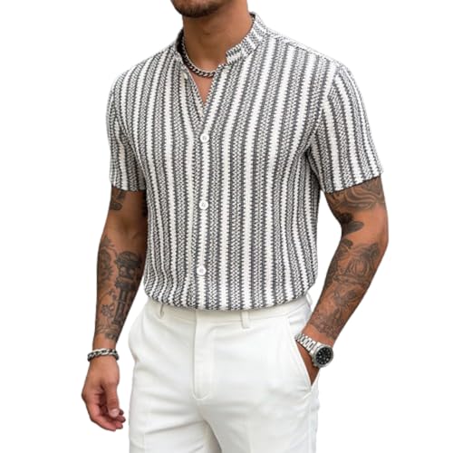 Image of Lymio Men Shirt || Striped Shirt for Man || Half Sleeve || Stylish Look (Packs Also Available) (Crazy-Half)