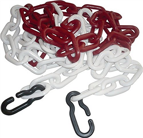 Preisvergleich Produktbild Absperrkette rot / weiß L.3m Glieder-D.9xL.11mm Kunststoff