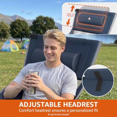 Silla Plegable Mecedora Portátil para Camping para Adultos - HAAGEEP Outdoor Comfort Camping Chair miniatura 7