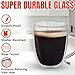 Double Glass Coffee Cups, Double Walled Glass Coffee Mugs, Double Wall Glass Coffee Mugs, Glass Mugs For Hot Beverages, Clear Glass Coffee Mugs, Coffee Clear Mugs, Clear Mug, Double Wall Glass Cup