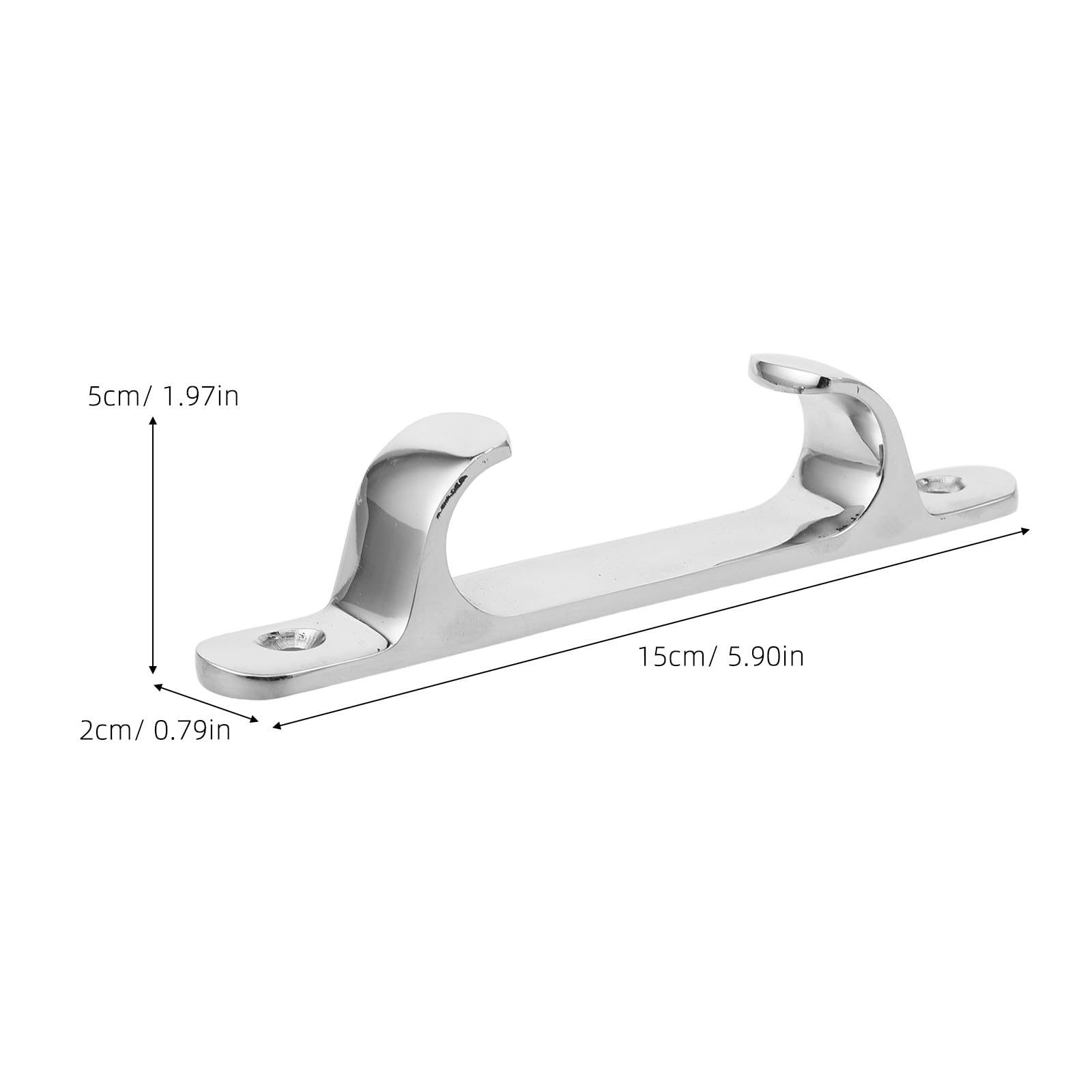 Yardwe Cornamusa de Amarre para Barcos: cuña de Proa de Acero Inoxidable - Guíacabos Marino de 6 Pulgadas para de Anclaje y Muelle - Herrajes de Cubierta para y Barcos de Pesca